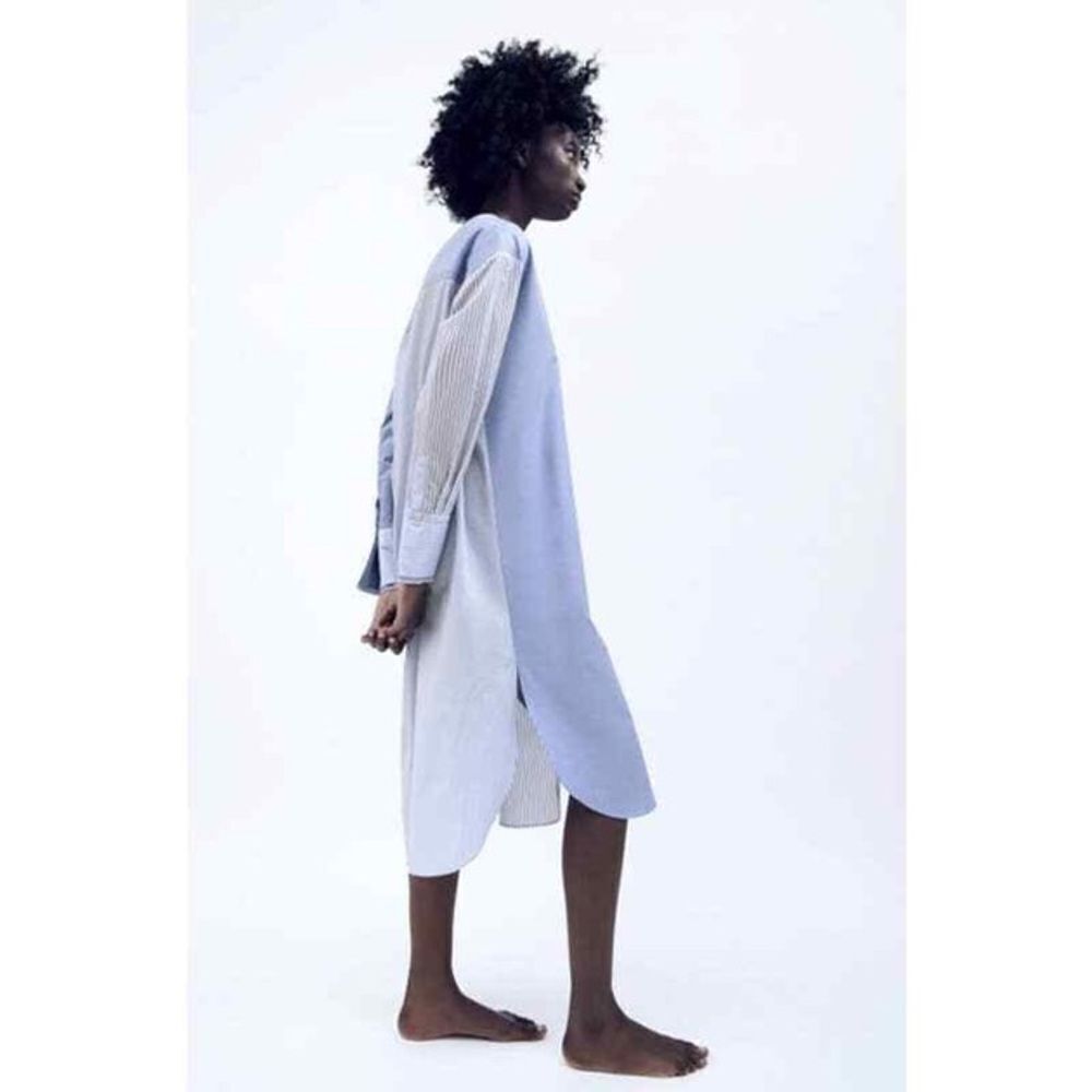 ZARA PATCHWORK SHIRTDRESS - Picture 2 of 6